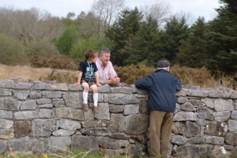 Mike and Jonah Donnellan with Kevin Rohan waiting patiently.
