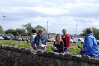 MC for the run Sharon Glynn and her support team of Aishling Doyle, Paula Gavin, Patricia Burke & Michelle Dullaghan