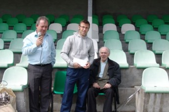 Paul Keane presented with his prize